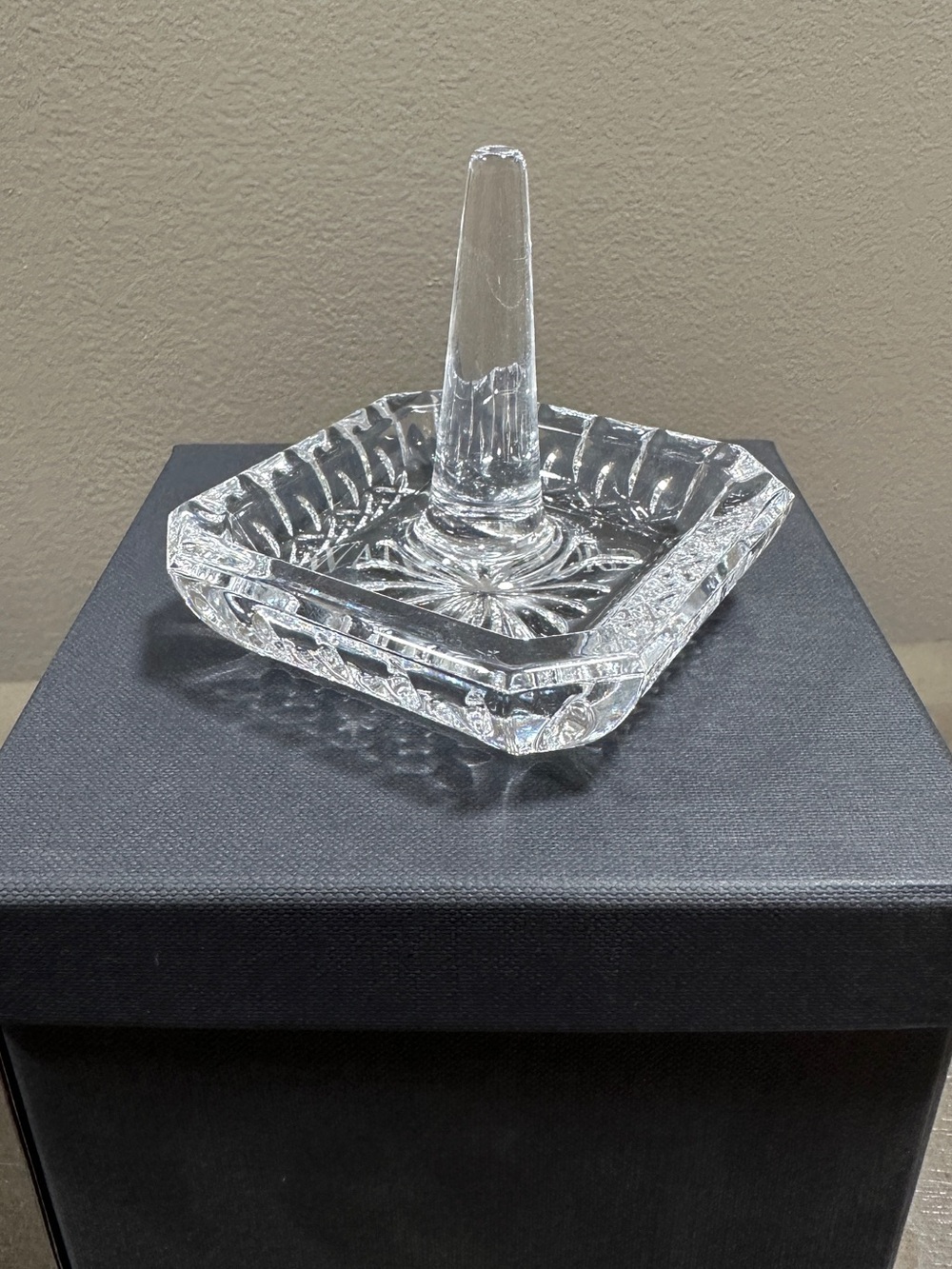 Waterford Clear Crystal Ring Holder Jewelry Tray Lismore